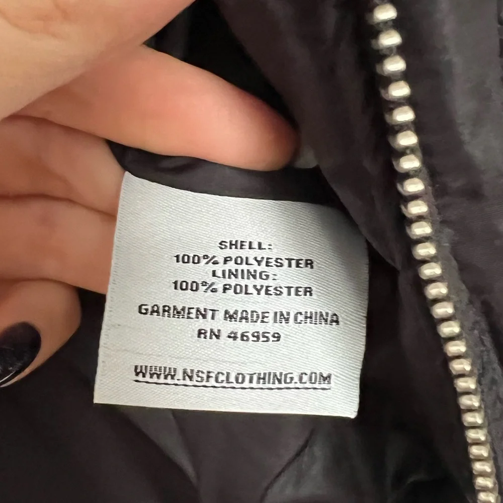 NSF Clothing quilted Moto jacket